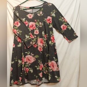 Women's "MRT 1030" brand, long sleeved short tunic dress/ long shirt.